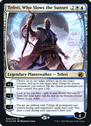 Teferi, Who Slows the Sunset 245s, carta de Magic: The Gathering de Innistrad: Midnight Hunt Promos