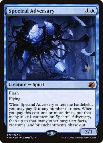Spectral Adversary 77p, carta de Magic: The Gathering de Innistrad: Midnight Hunt Promos