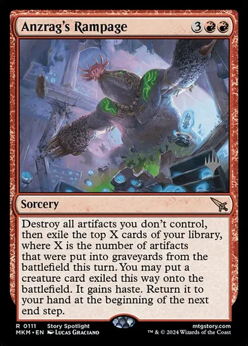 Anzrag's Rampage 111p, carta de Magic: The Gathering de Murders at Karlov Manor Promos