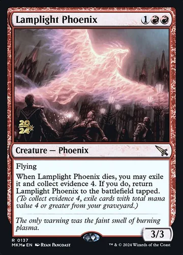 Lamplight Phoenix 137s, carta de Magic: The Gathering de Murders at Karlov Manor Promos