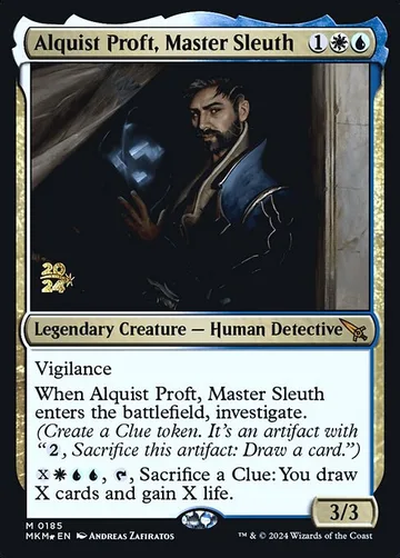 Alquist Proft, Master Sleuth 185s, carta de Magic: The Gathering de Murders at Karlov Manor Promos