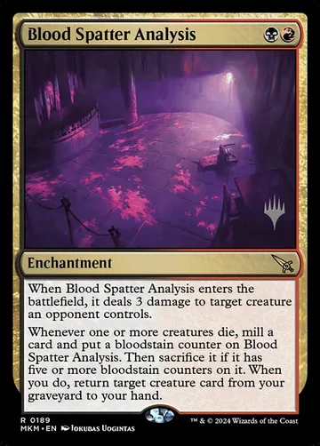Blood Spatter Analysis 189p, carta de Magic: The Gathering de Murders at Karlov Manor Promos