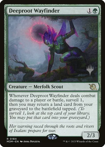 Deeproot Wayfinder 184p, carta de Magic: The Gathering de March of the Machine Promos