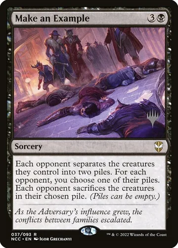 Make an Example 37p, carta de Magic: The Gathering de New Capenna Commander Promos