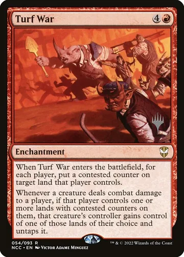 Turf War 54p, carta de Magic: The Gathering de New Capenna Commander Promos
