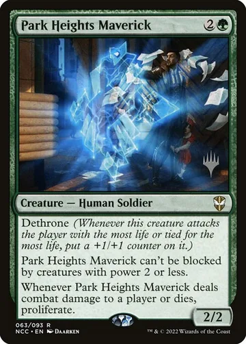 Park Heights Maverick 63p, carta de Magic: The Gathering de New Capenna Commander Promos