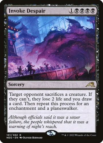 Invoke Despair 101p, carta de Magic: The Gathering de Kamigawa: Neon Dynasty Promos