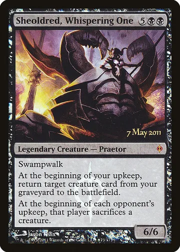 Sheoldred, Whispering One 73★, carta de Magic: The Gathering de New Phyrexia Promos