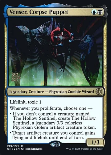 Venser, Corpse Puppet 219s, carta de Magic: The Gathering de Phyrexia: All Will Be One Promos