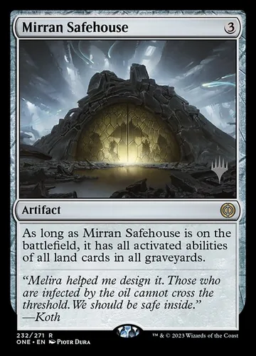 Mirran Safehouse 232p, carta de Magic: The Gathering de Phyrexia: All Will Be One Promos