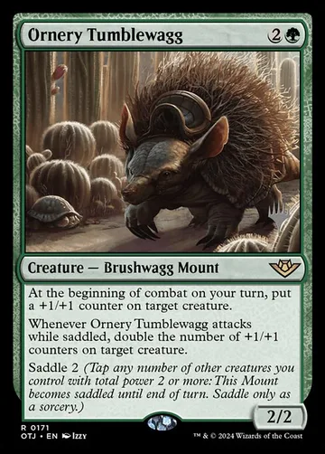 Ornery Tumblewagg 171p, carta de Magic: The Gathering de Outlaws of Thunder Junction Promos