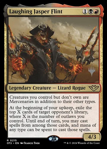 Laughing Jasper Flint 215p, carta de Magic: The Gathering de Outlaws of Thunder Junction Promos