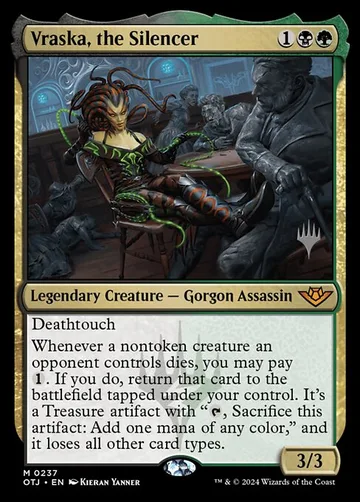Vraska, the Silencer 237p, carta de Magic: The Gathering de Outlaws of Thunder Junction Promos