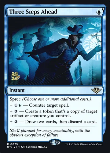 Three Steps Ahead 75s, carta de Magic: The Gathering de Outlaws of Thunder Junction Promos