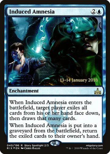 Induced Amnesia 40s, carta de Magic: The Gathering de Rivals of Ixalan Promos