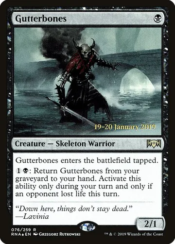 Gutterbones 76s, carta de Magic: The Gathering de Ravnica Allegiance Promos