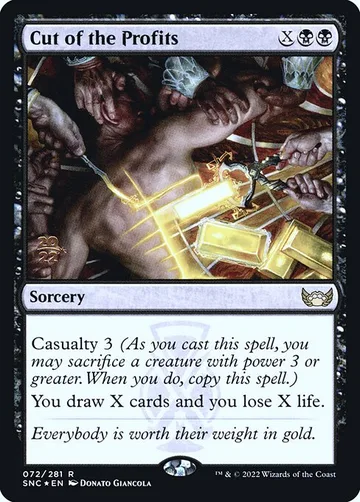 Cut of the Profits 72s, carta de Magic: The Gathering de Streets of New Capenna Promos