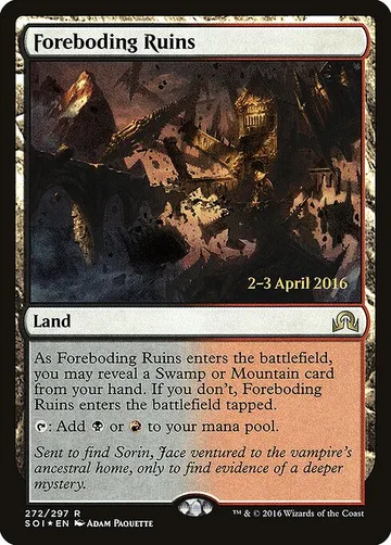 Foreboding Ruins 272s, carta de Magic: The Gathering de Shadows over Innistrad Promos