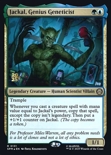 Jackal, Genius Geneticist 131s, carta de Magic: The Gathering de Marvel's Spider-Man Promos