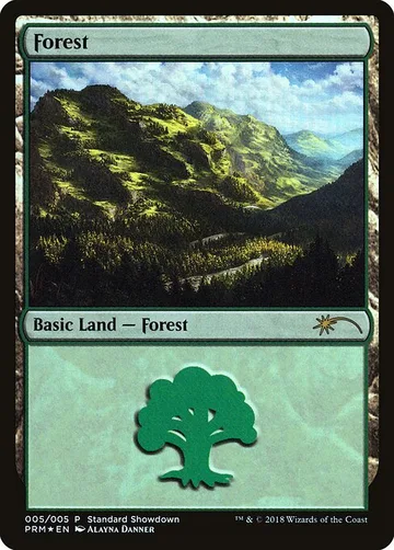 Forest 5, carta de Magic: The Gathering de M19 Standard Showdown