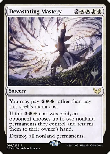 Devastating Mastery 14p, carta de Magic: The Gathering de Strixhaven: School of Mages Promos