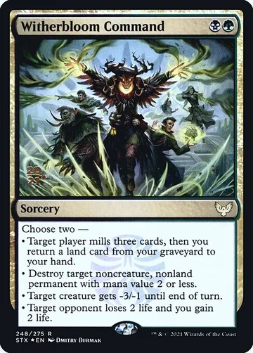 Witherbloom Command 248s, carta de Magic: The Gathering de Strixhaven: School of Mages Promos