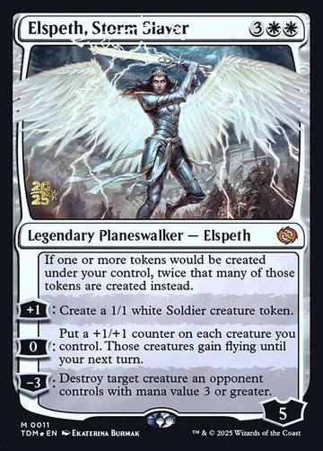 Elspeth, Storm Slayer 11s, carta de Magic: The Gathering de Tarkir: Dragonstorm Promos