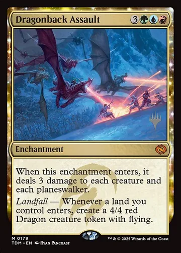 Dragonback Assault 179p, carta de Magic: The Gathering de Tarkir: Dragonstorm Promos