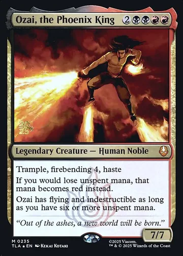 Ozai, the Phoenix King 235s, carta de Magic: The Gathering de Avatar: The Last Airbender Promos