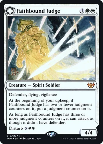 Faithbound Judge // Sinner's Judgment 12s, carta de Magic: The Gathering de Innistrad: Crimson Vow Promos