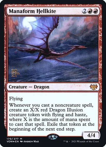Manaform Hellkite 170s, carta de Magic: The Gathering de Innistrad: Crimson Vow Promos