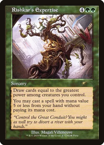 Rishkar's Expertise 1, carta de Magic: The Gathering de Wizards Play Network 2025
