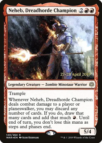 Neheb, Dreadhorde Champion 140s, carta de Magic: The Gathering de War of the Spark Promos