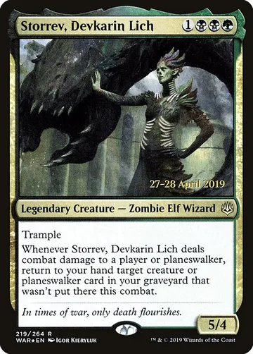 Storrev, Devkarin Lich 219s, carta de Magic: The Gathering de War of the Spark Promos