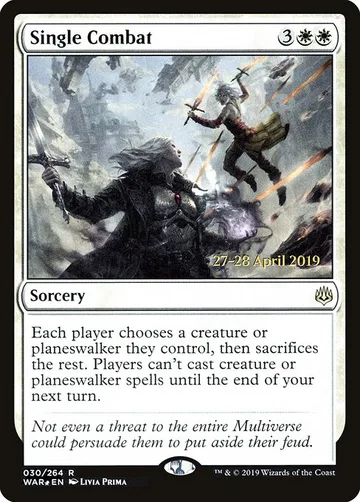 Single Combat 30s, carta de Magic: The Gathering de War of the Spark Promos