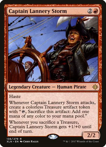 Captain Lannery Storm 136p, carta de Magic: The Gathering de Ixalan Promos
