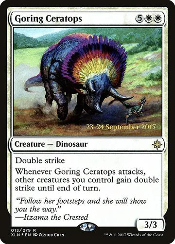 Goring Ceratops 13s, carta de Magic: The Gathering de Ixalan Promos