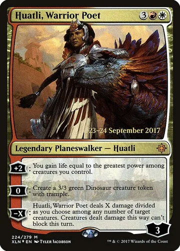 Huatli, Warrior Poet 224s, carta de Magic: The Gathering de Ixalan Promos