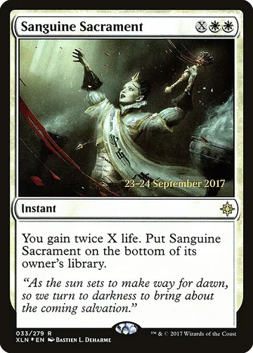 Sanguine Sacrament 33s, carta de Magic: The Gathering de Ixalan Promos