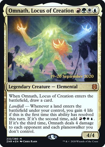 Omnath, Locus of Creation 232s, carta de Magic: The Gathering de Zendikar Rising Promos