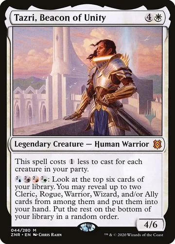 Tazri, Beacon of Unity 44p, carta de Magic: The Gathering de Zendikar Rising Promos