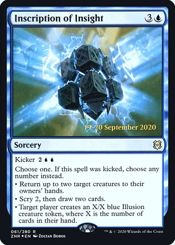 Inscription of Insight 61s, carta de Magic: The Gathering de Zendikar Rising Promos