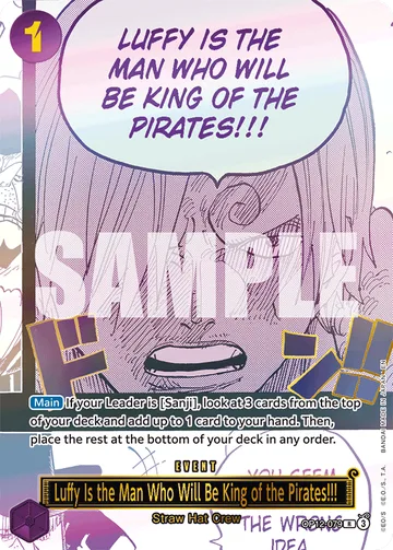 Luffy Is the Man Who Will Be King of the Pirates!!! OP12-079 · P1