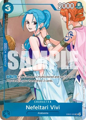 Nefeltari Vivi EB02-026 · P2, carta de One Piece de Promos