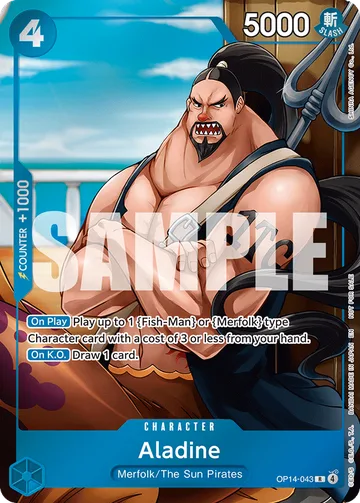 Aladine OP14-043 · P1, carta de One Piece de Promos
