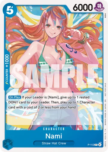 Nami P-112, carta de One Piece de Promos