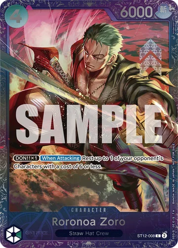Roronoa Zoro ST12-008 · P1, carta de One Piece de Promos