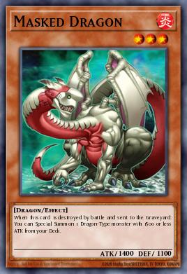 Dragón Enmascarado TU06-003, carta de Yu-Gi-Oh! de Turbo Pack: Booster Six