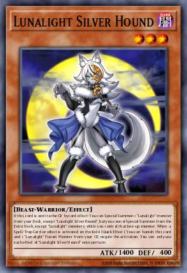 Sabuesa Plateada de la Lunaluz UP01-010, carta de Yu-Gi-Oh! de Ultimate Tournament Pack 1