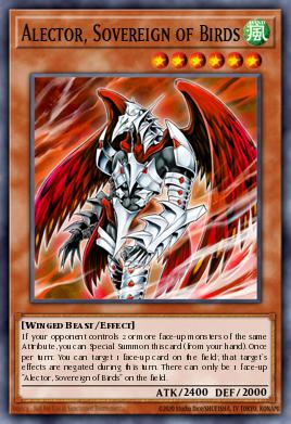 Alector, Soberano de Pájaros YR05-001, carta de Yu-Gi-Oh! de Yu-Gi-Oh! R Volume 5 promotional card